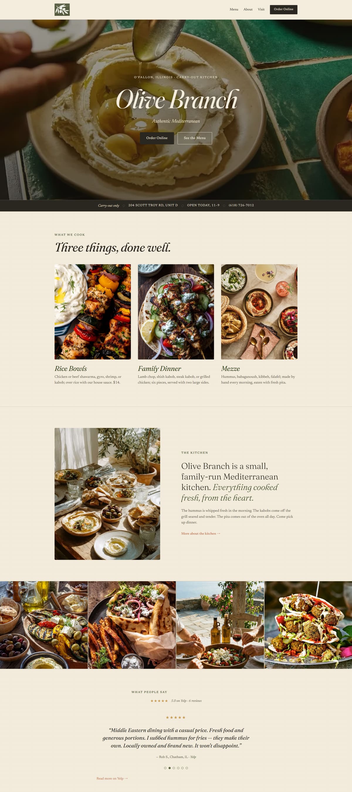 The Olive Branch website