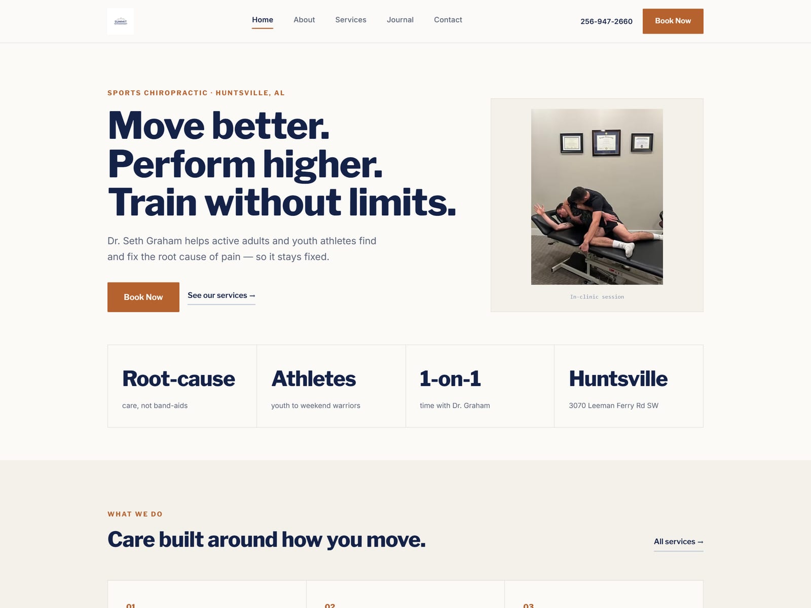 The Summit Health & Performance website